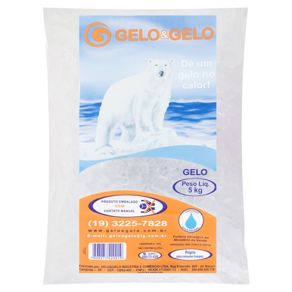 Gelo Gel & Gelo Potável em Cubos 5kg