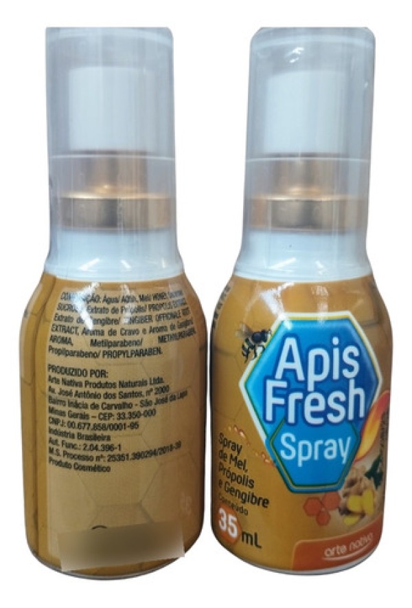 Encontraproduto.com.br - Spray Própolis Apis Fresh Gengibre 35ml