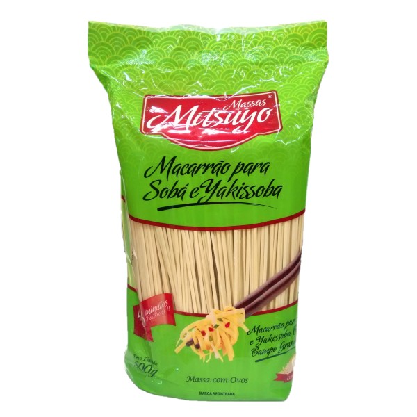 Encontraproduto.com.br - Macarrão Mitsuyo Massa com Ovos para Sobá e Yakissoba 500g