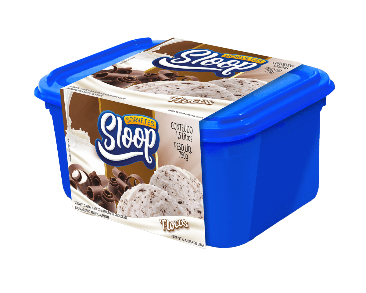 Encontraproduto.com.br - Sorvete Sloop Flocos 1,5L