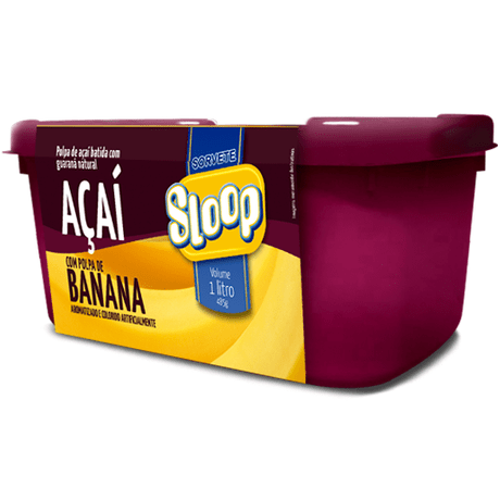 Encontraproduto.com.br - Acai Sloop Com Polpa De Banana 1L