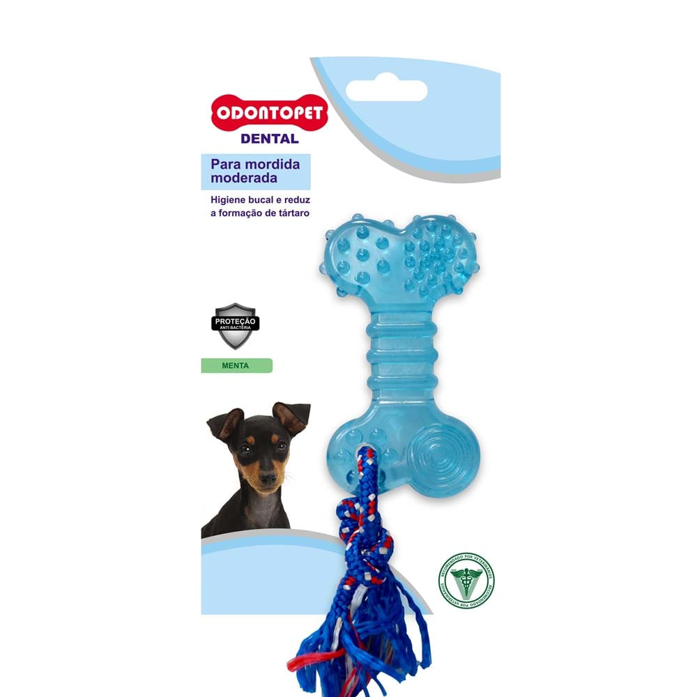 Encontraproduto.com.br - Brinquedo Dentalbone Flat com Corda Odontopet