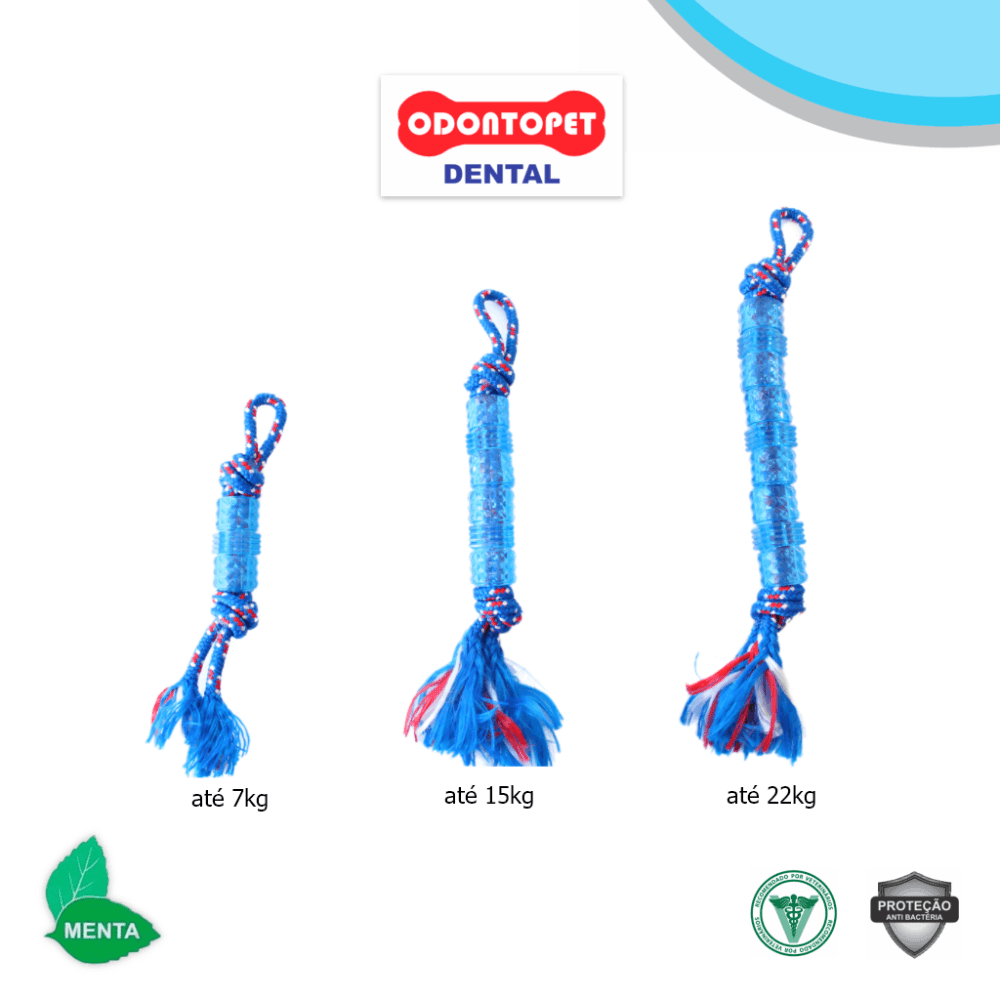 Encontraproduto.com.br - Brinquedo Dentalbone Tubo com Corda Odontopet