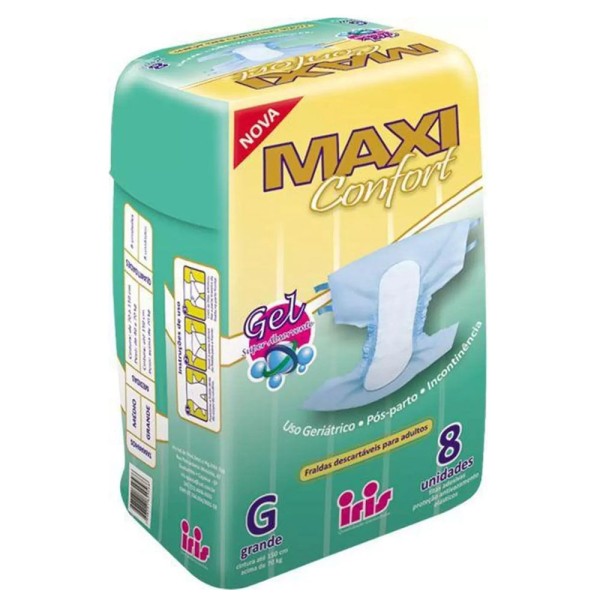 Encontraproduto.com.br - Fraldas Geriátrica Descartável G - Pacote com 8 unidades
