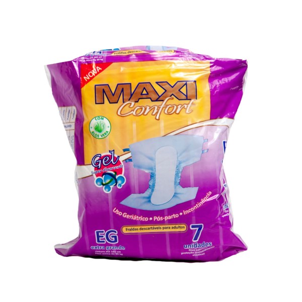 Encontraproduto.com.br - Fraldas Geriátrica Descartável EG - Pacote com 7 unidades