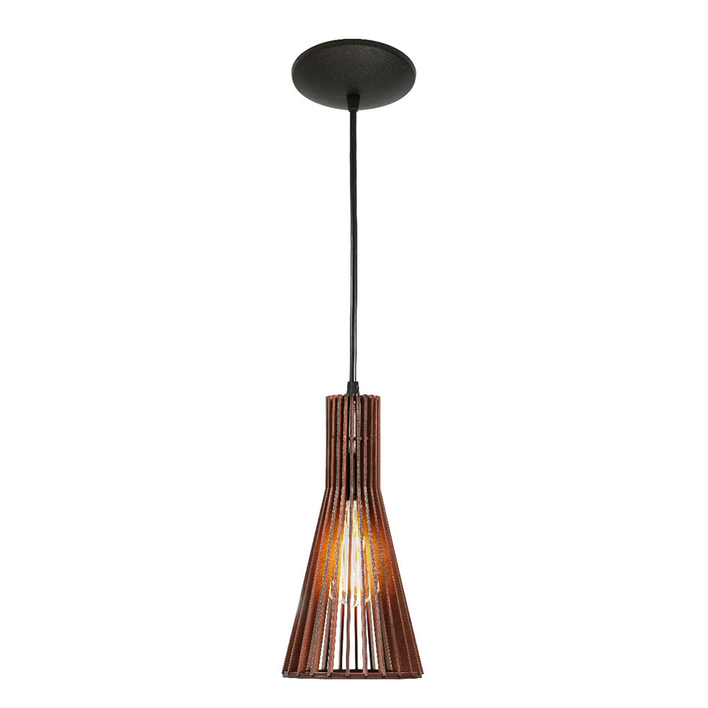 Pendente Wood Pisa 30 x 16cm 1x E27