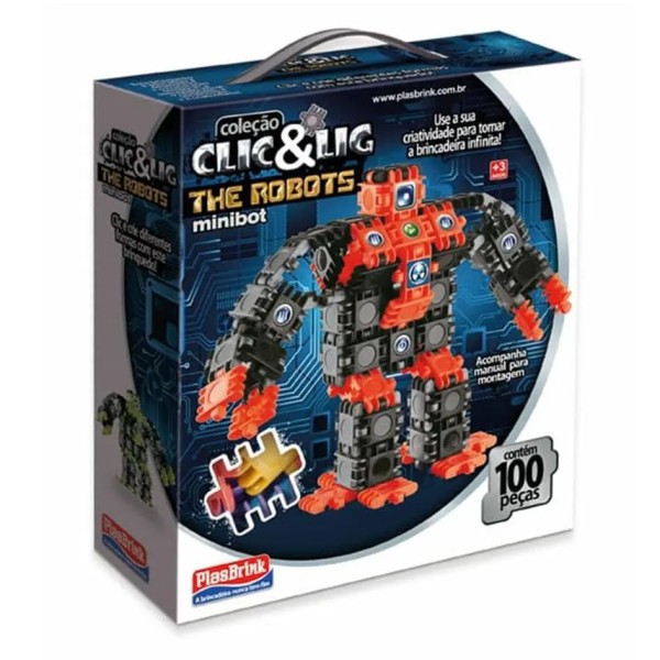 Encontraproduto.com.br - THE ROBOTS MINIBOT ROBÔ PARA MONTAR 91 PEÇAS