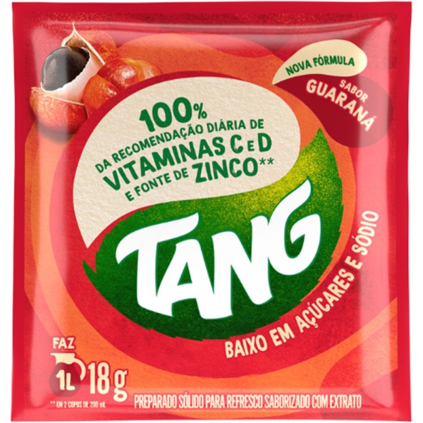Encontraproduto.com.br - Refresco em Pó Tang Guaraná 18g Vitaminas C, D e Fonte de Zinco