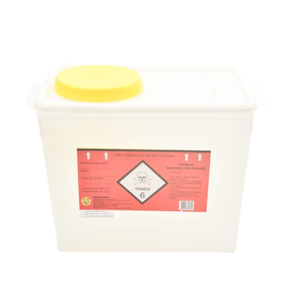 Coletor Rígido Resíduos Quimioterápicos Descarpack 7l - unidade