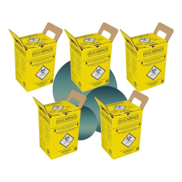 Encontraproduto.com.br - Descartex Coletor de Material Perfurante e Cortante Descarpack 3L