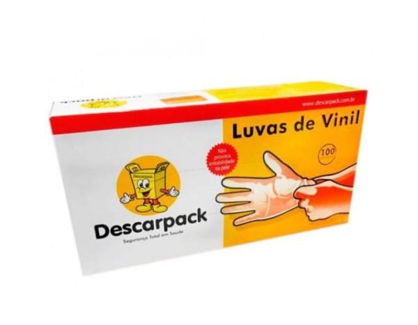 Encontraproduto.com.br - Luvas de Vinil Descarpack - Caixa com 100 Unidades