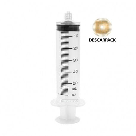 Encontraproduto.com.br - Seringa Descartável 60ml Luer Lock Descarpack 1un