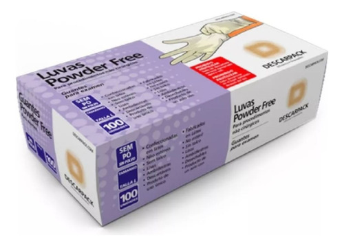Luva Procedimentos Powder Free sem Pó Tam G - 100 luvas