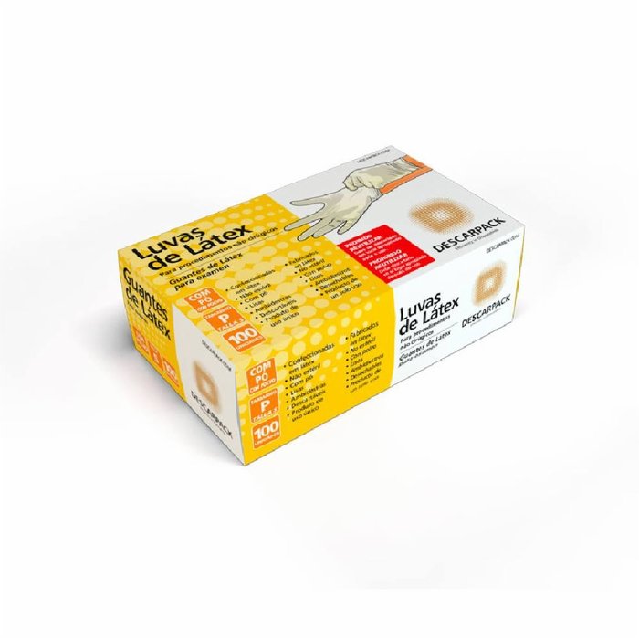 Encontraproduto.com.br - LUVA DE LATEX DESCARPACK P C/100