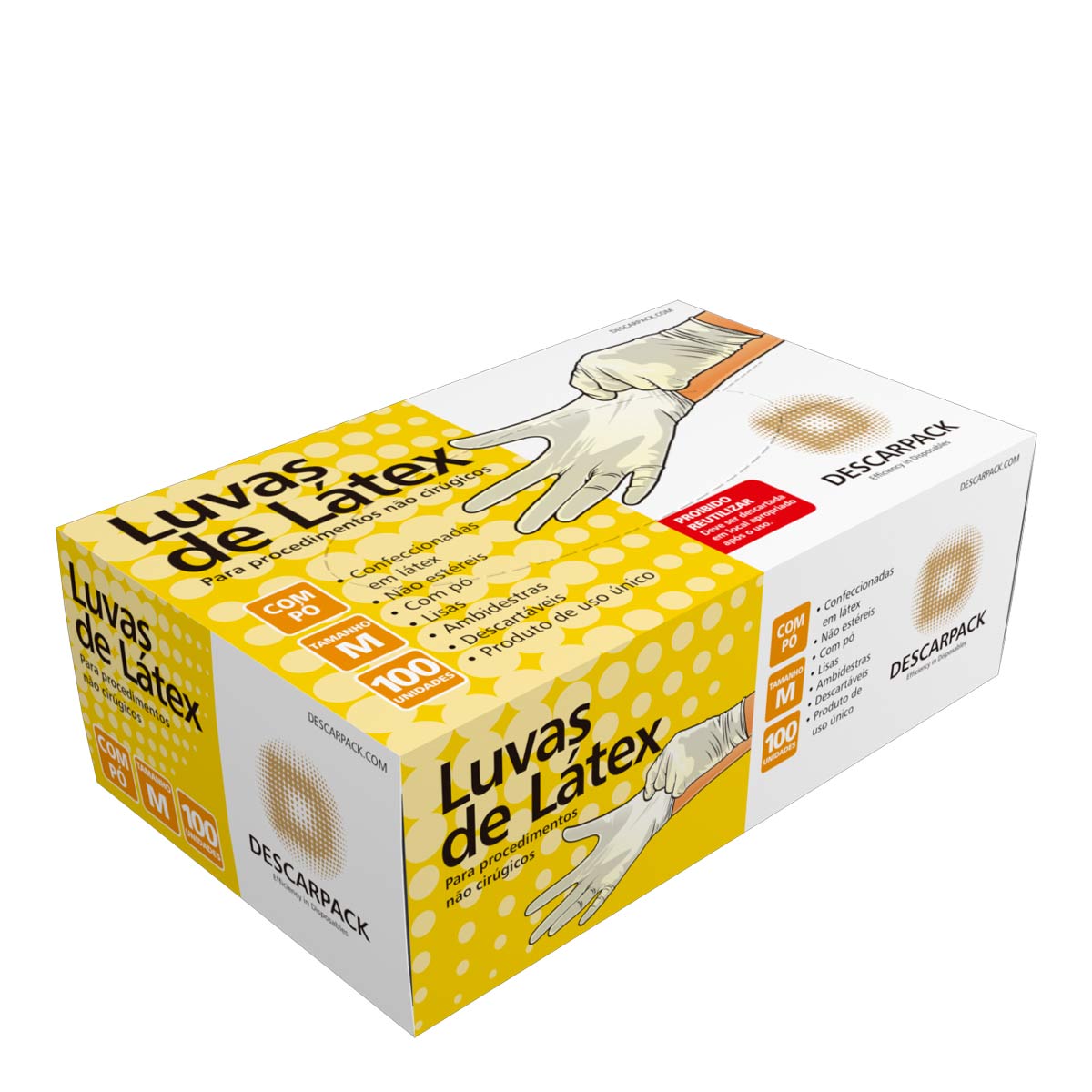 Encontraproduto.com.br - Luva De Procedimento Látex Com Pó - Descarpack