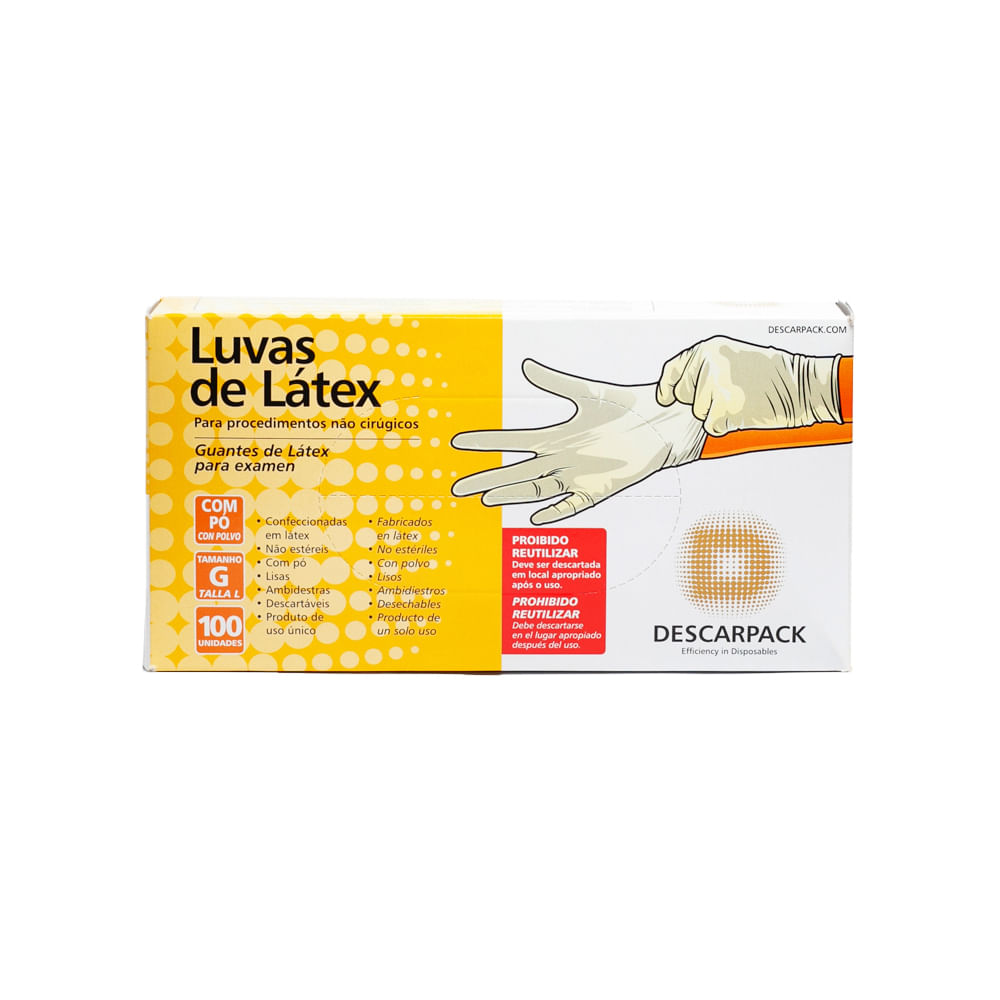 Encontraproduto.com.br - Luva de Procedimento G com Pó - Caixa com 100 unidades