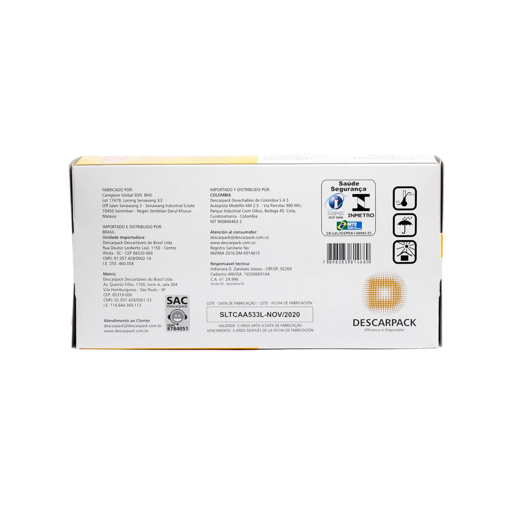 Encontraproduto.com.br - Luva de Procedimento G com Pó - Caixa com 100 unidades