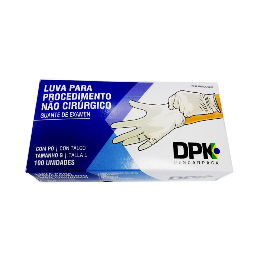 Encontraproduto.com.br - Luva Procedimento Latex Com Po Dpk Cx Com 100 Unidades
