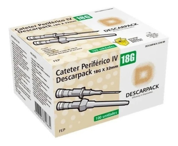 Encontraproduto.com.br - Cateter Intravenoso 18G - Caixa com 100 unidades