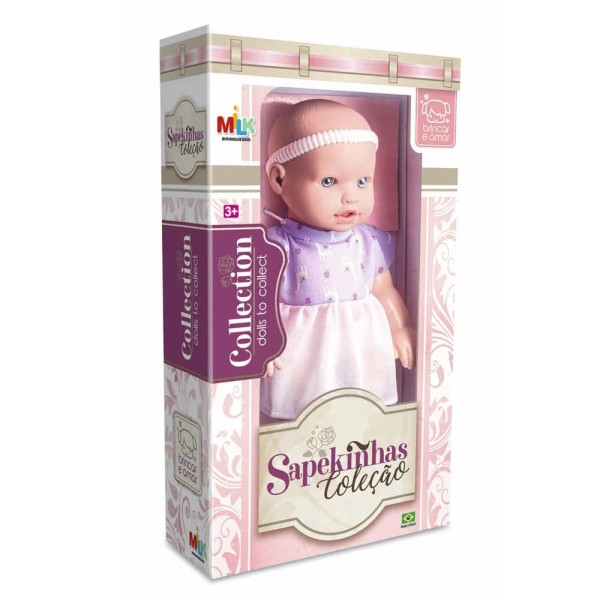 Encontraproduto.com.br - Boneca Milk Sapekinha com Tiara Loira