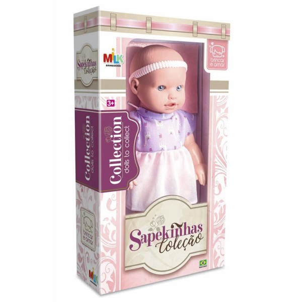 Encontraproduto.com.br - Boneca Milk Sapekinha com Tiara Loira