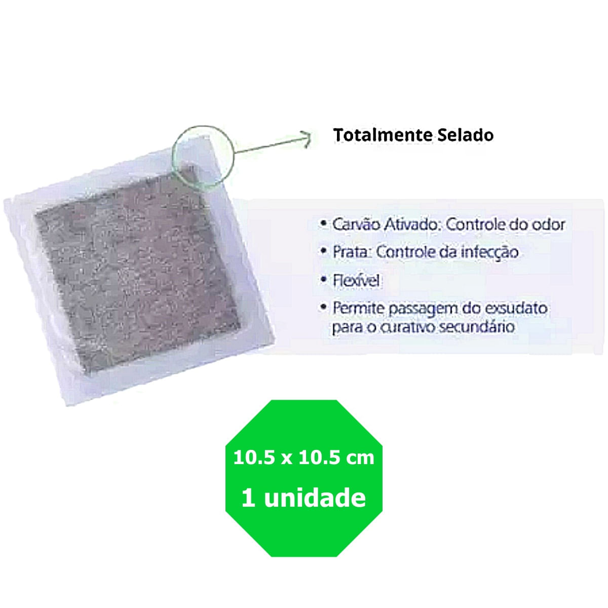 Encontraproduto.com.br - Curativo De Carvão Ativada Com Prata Curatec