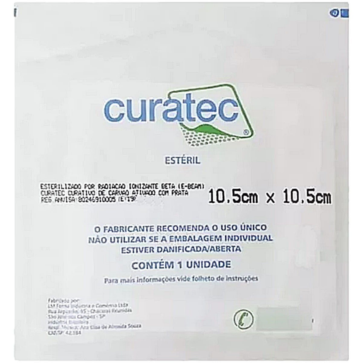 Encontraproduto.com.br - Curativo De Carvão Ativada Com Prata Curatec