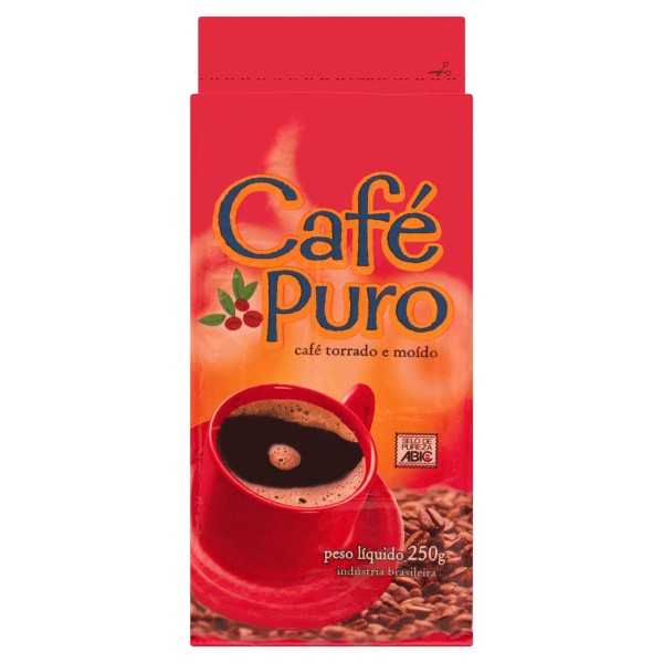 Café em Pó Café Puro Torrado e Moído a Vácuo Pacote 250g