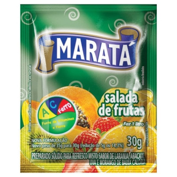 Encontraproduto.com.br - Refresco em Pó Maratá Salada de Frutas Unidade com 30g