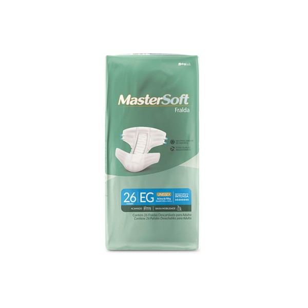 Encontraproduto.com.br - Fralda Geriátrica Mastersoft Econômico Tamanho Eg com 26 Unidades