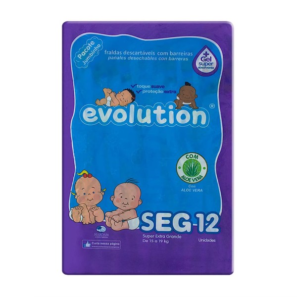 Fralda Evolution Jumbinho Tamanho SEG - 12 Uni