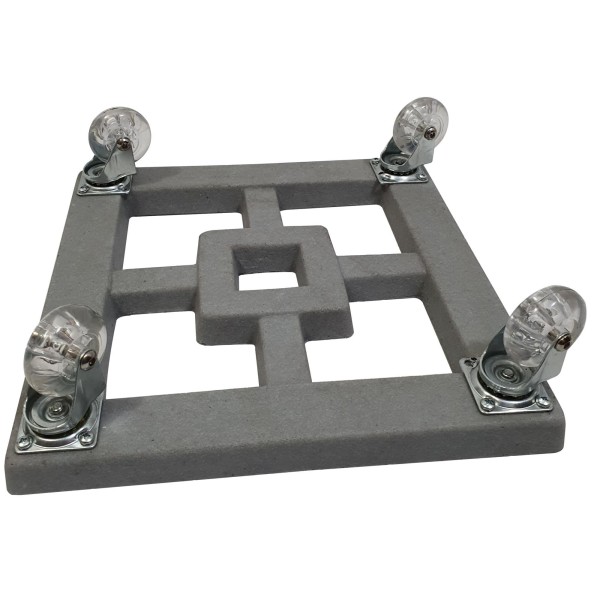 Encontraproduto.com.br - Suporte Quadrado Com Roda  40Cm - Alpe & Aritana Cimento