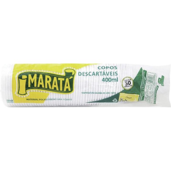 Encontraproduto.com.br - Copo Plástico Descartável Maratá ABNT 400ml Pacote com 50 unidades