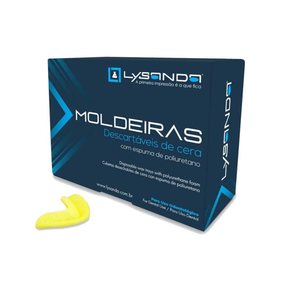 Encontraproduto.com.br - Moldeira para Flúor em Cera Pequena Amarela com 100 (3 a 6 anos) - Lysanda