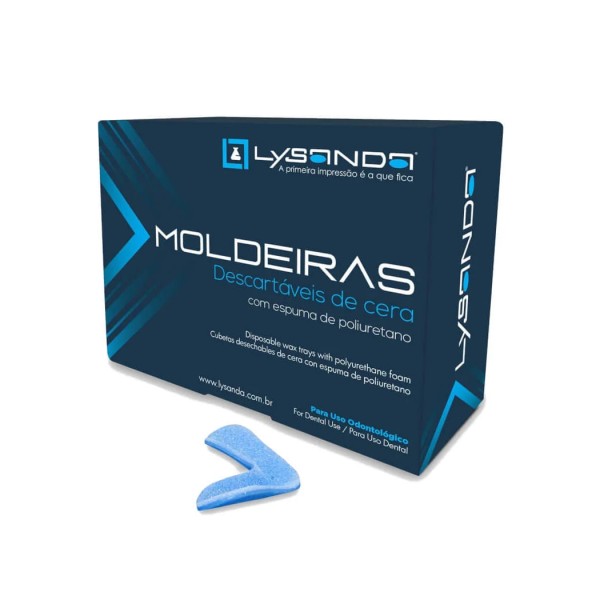 Moldeira para Flúor em Cera Grande Azul com 100 (6 a 12 anos) - Lysanda
