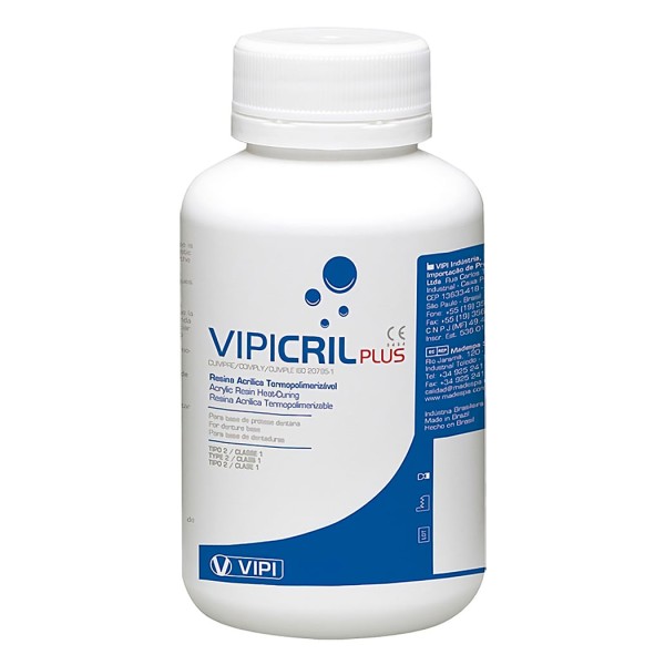 Resina Acrílica Termopolimerizável Vipi Cril Plus Pó 80g - Vipi