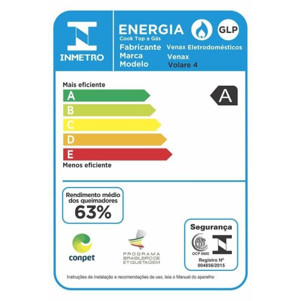 Encontraproduto.com.br - COOKTOP VOLARE 4 Q PRATA GAS GLP