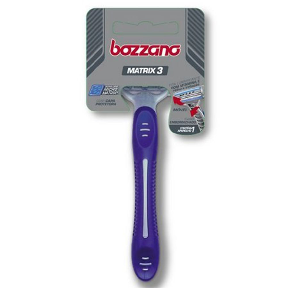 Aparelho De Barbear Bozzano 1 Unidade Matrix 3 Lâminas