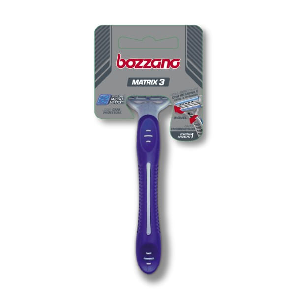 Encontraproduto.com.br - Aparelho De Barbear Bozzano 1 Unidade Matrix 3 Lâminas