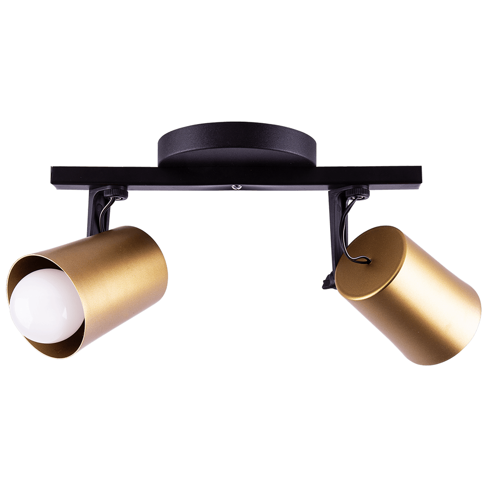 Spot Trilho Fokus Dourado E27 2 Lâmpadas Startec