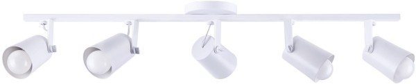 Encontraproduto.com.br - Trilho Spot 5 Lâmpadas Fokus 20W Alumínio Startec 147190116 Branco Bivolt