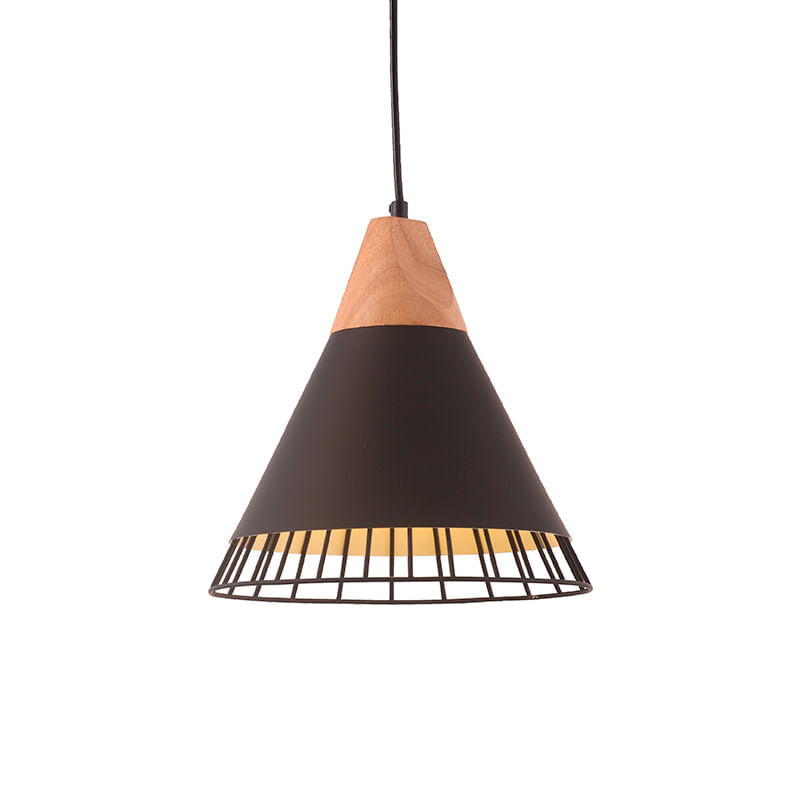 Lustre Pendente Startec Aramado Wood E27 Bivolt