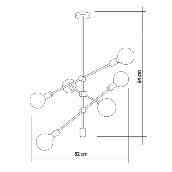 Encontraproduto.com.br - Lustre Pendente Startec Circuit Cobre E27 Bivolt