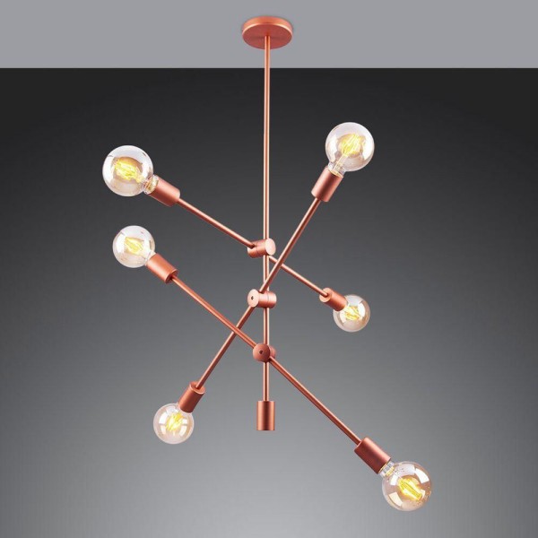 Encontraproduto.com.br - Lustre Pendente Startec Circuit Cobre E27 Bivolt