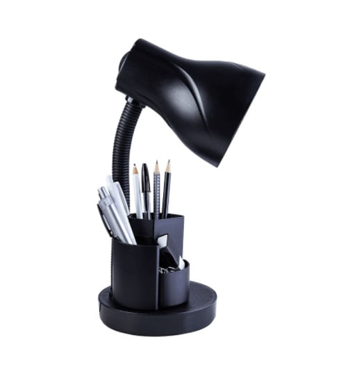Encontraproduto.com.br - Luminária De Mesa Spiralle Preto Porta Lápis E27 Bivolt