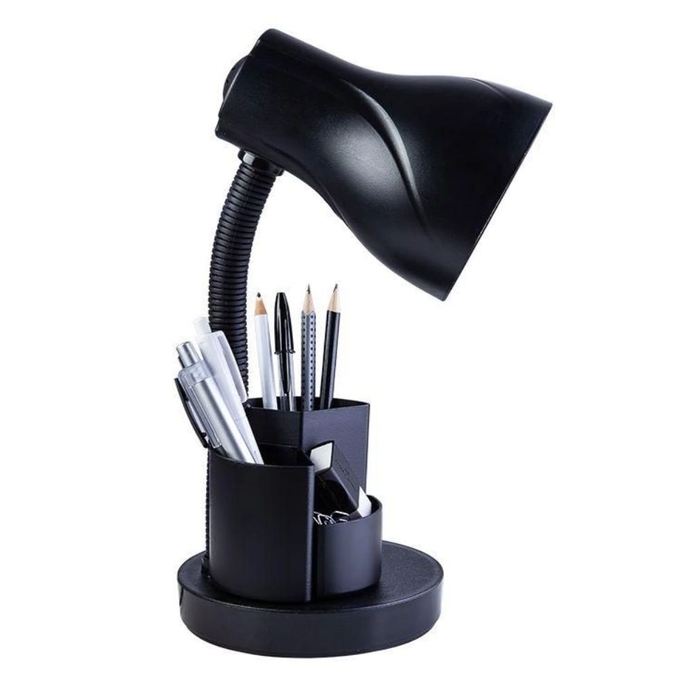 Encontraproduto.com.br - Luminária De Mesa Spiralle Preto Porta Lápis E27 Bivolt