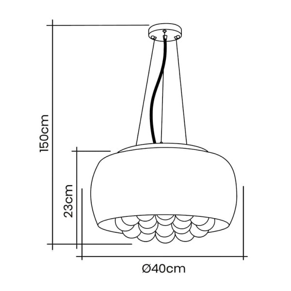 Encontraproduto.com.br - pendente/plafon attractive 40cm startec