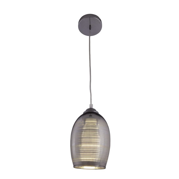 Encontraproduto.com.br - Pendente Vidro Row 1XE27 Prata Startec