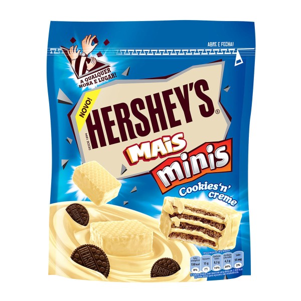 Encontraproduto.com.br - Wafer CookiesnCreme Hersheys Mais Minis 100g