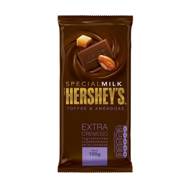 Encontraproduto.com.br - Chocolate ao Leite com Toffe e Amêndoa Hersheys Special Milk 100g